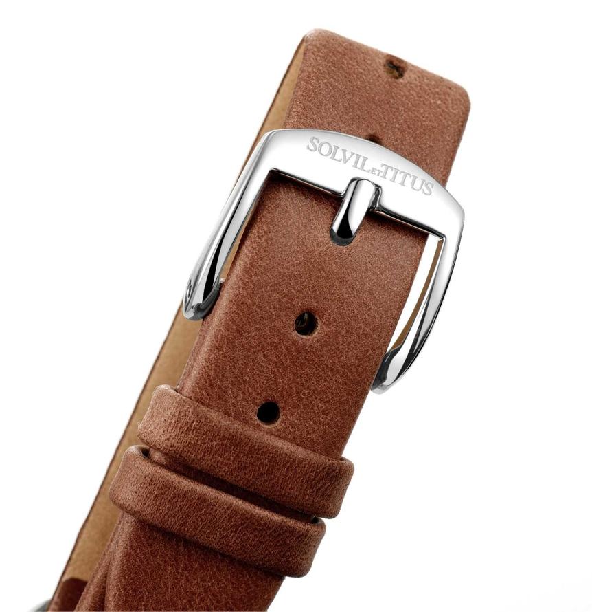 Interlude 2 Hands Date Quartz Leather Watch (W06-02995-001) - Image 4