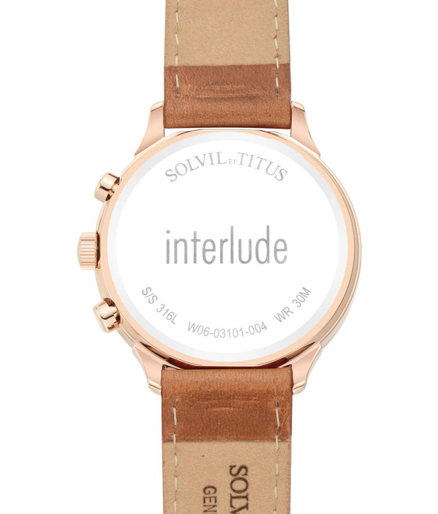 Interlude Chronograph Quartz Leather Watch (W06-03101-004) - Image 3