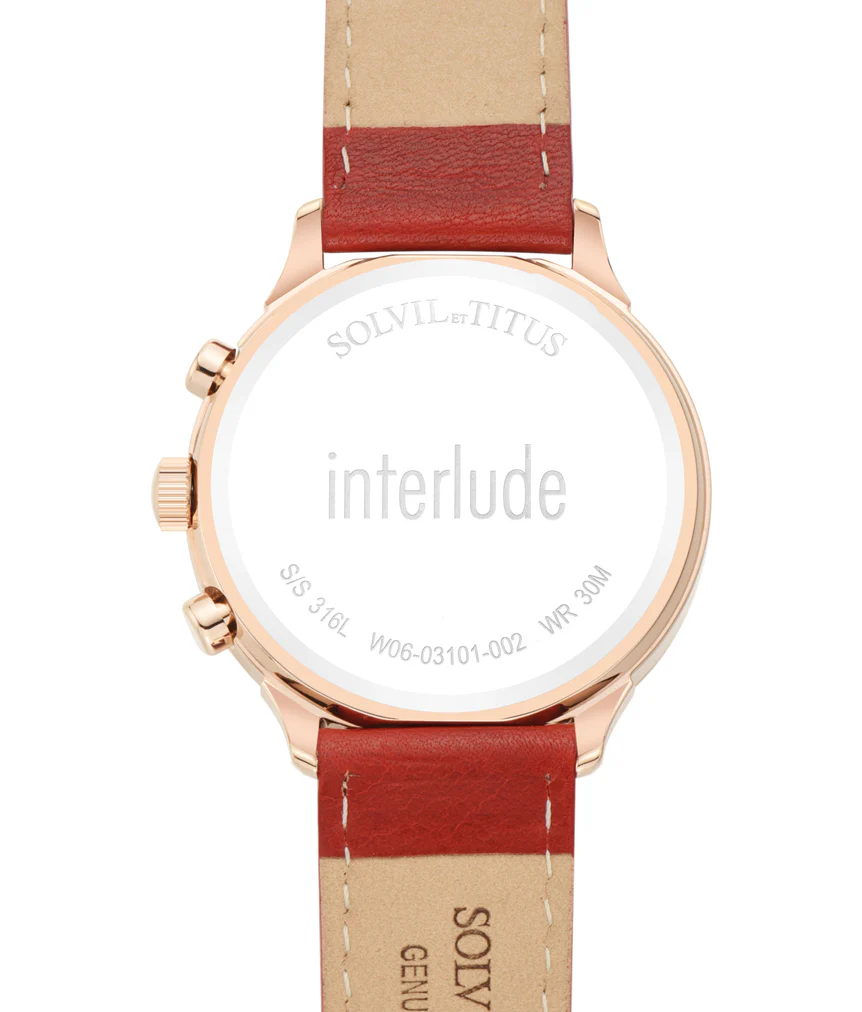 Interlude Chronograph Quartz Leather Watch (W06-03101-002) - Image 3