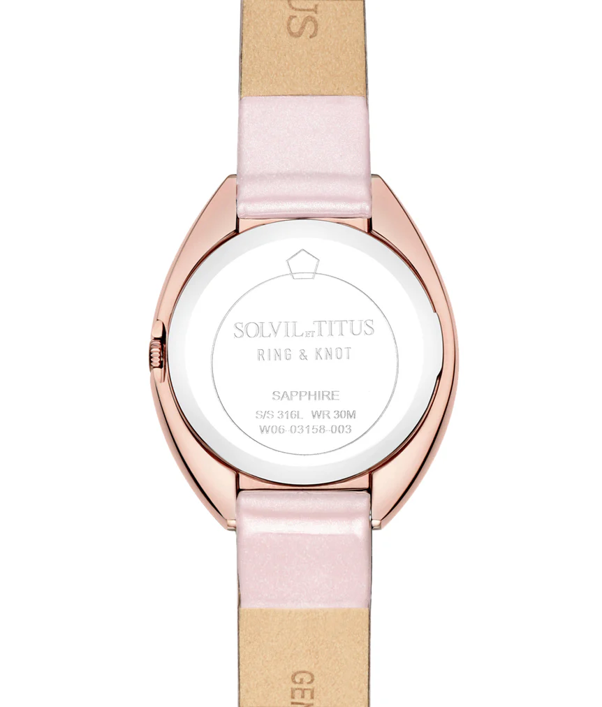 Ring & Knot 3 Hands Quartz Leather Watch (W06-03158-003) - Image 3