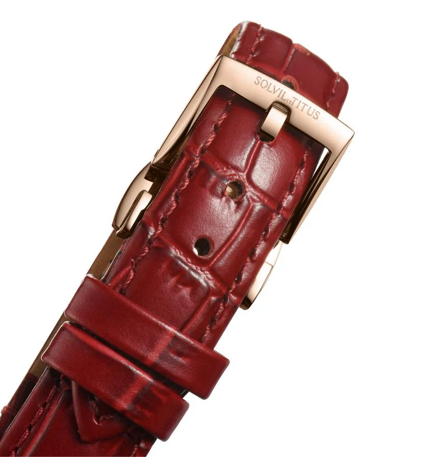 Sonvilier Swiss Made 3 Hands Date Mechanical Leather Watch (W06-03181-004) - Image 4