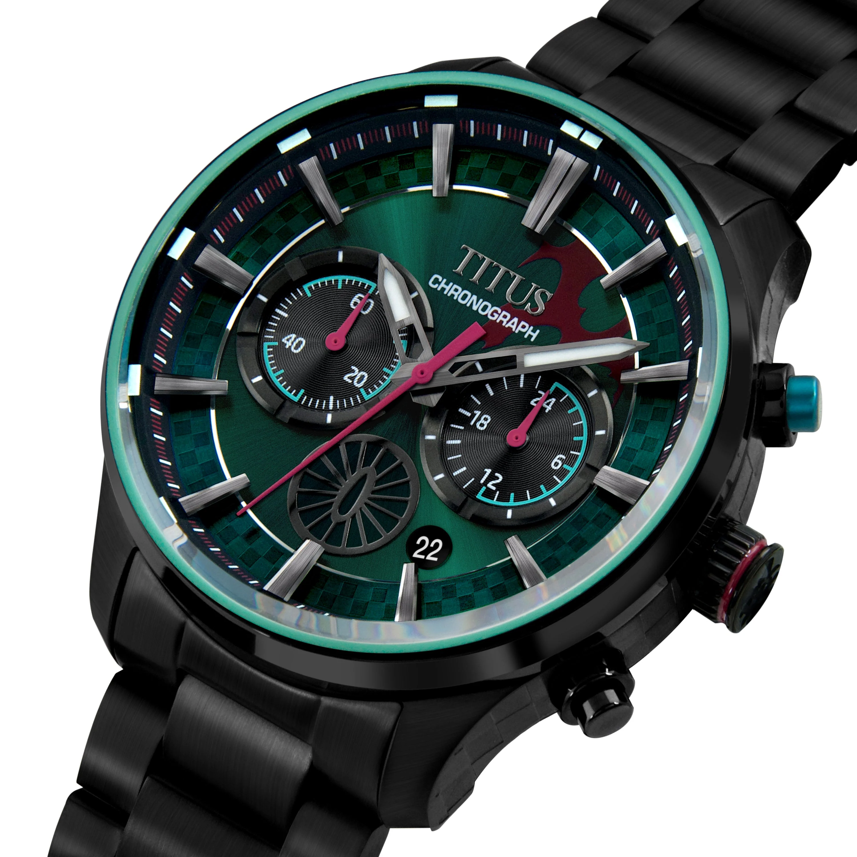Solvil et Titus x Demon Slayer Chronograph Quartz Stainless Steel Watch (W06-03334-002) - Image 2