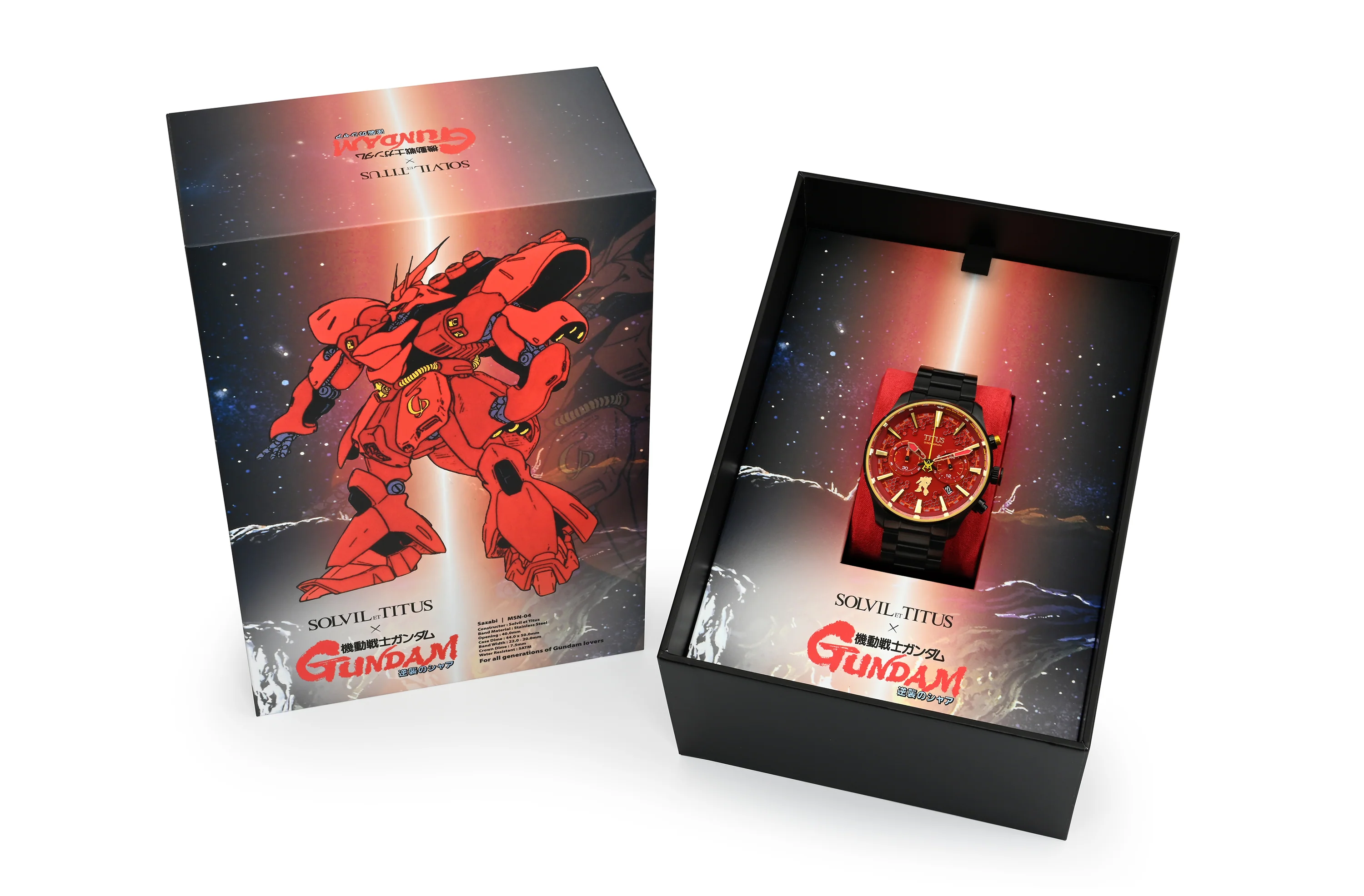 Solvil et Titus x Mobile Suit Gundam?"Sazabi" Limited Edition Chronograph Quartz Stainless Steel Watch (W06-03329-001) - Image 10