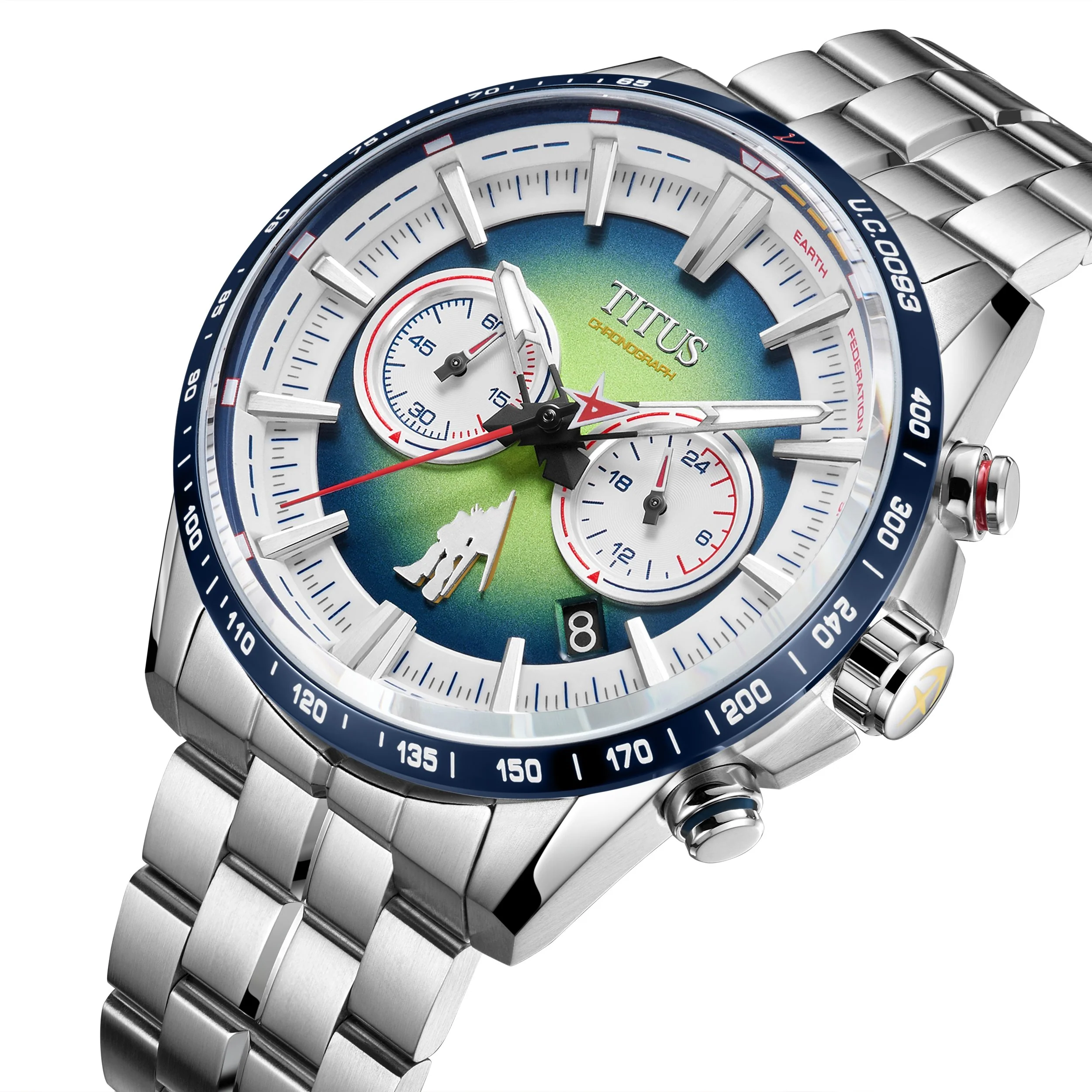 Solvil et Titus x Mobile Suit Gundam?"??Gundam" Limited Edition Chronograph Quartz Stainless Steel Watch (W06-03330-001) - Image 2