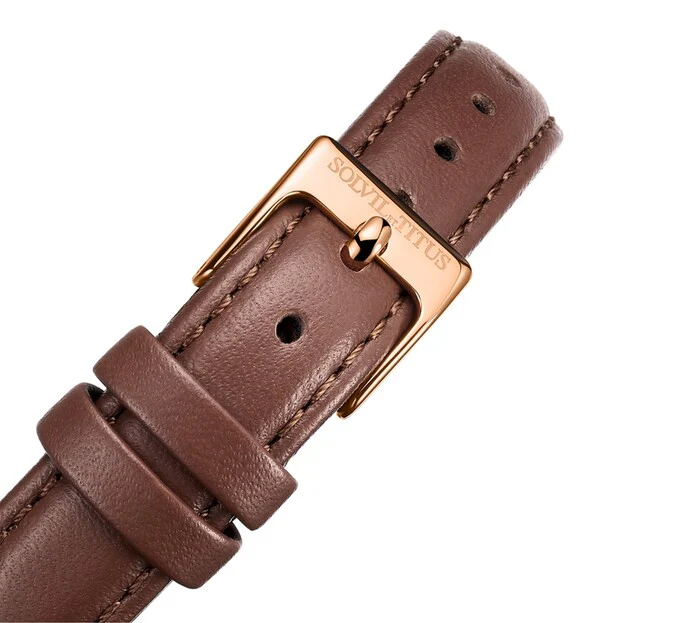 Barista 3 Hands Date Quartz Leather Watch (W06-02825-010) - Image 4
