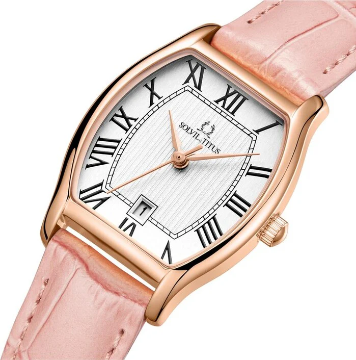 Barista 3 Hands Date Quartz Leather Watch (W06-02825-012) - Image 2