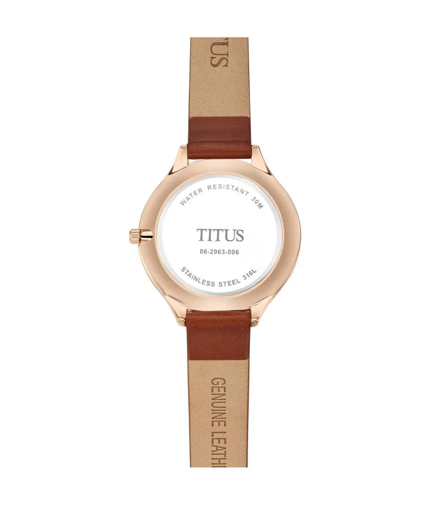Interlude 2 Hands Date Quartz Leather Watch W06-02963-006 - Image 3