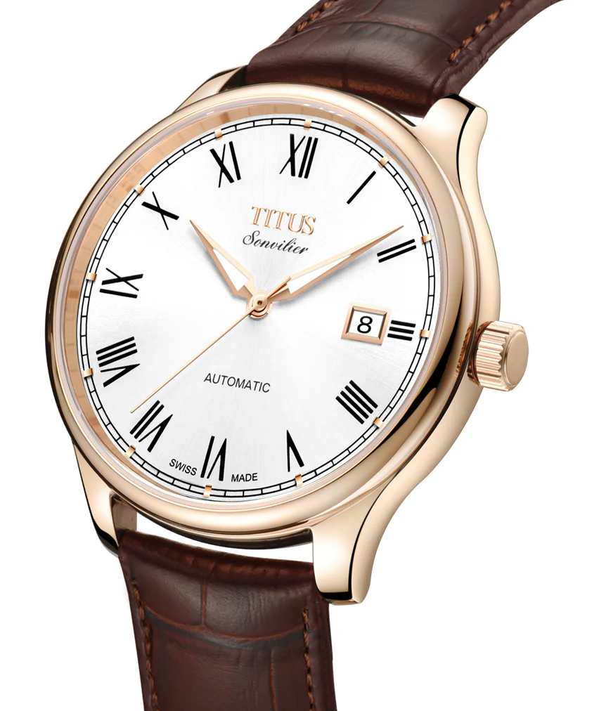 Sonvilier 3 Hands Date Mechanical Leather Watch(W06-03040-002) - Image 2