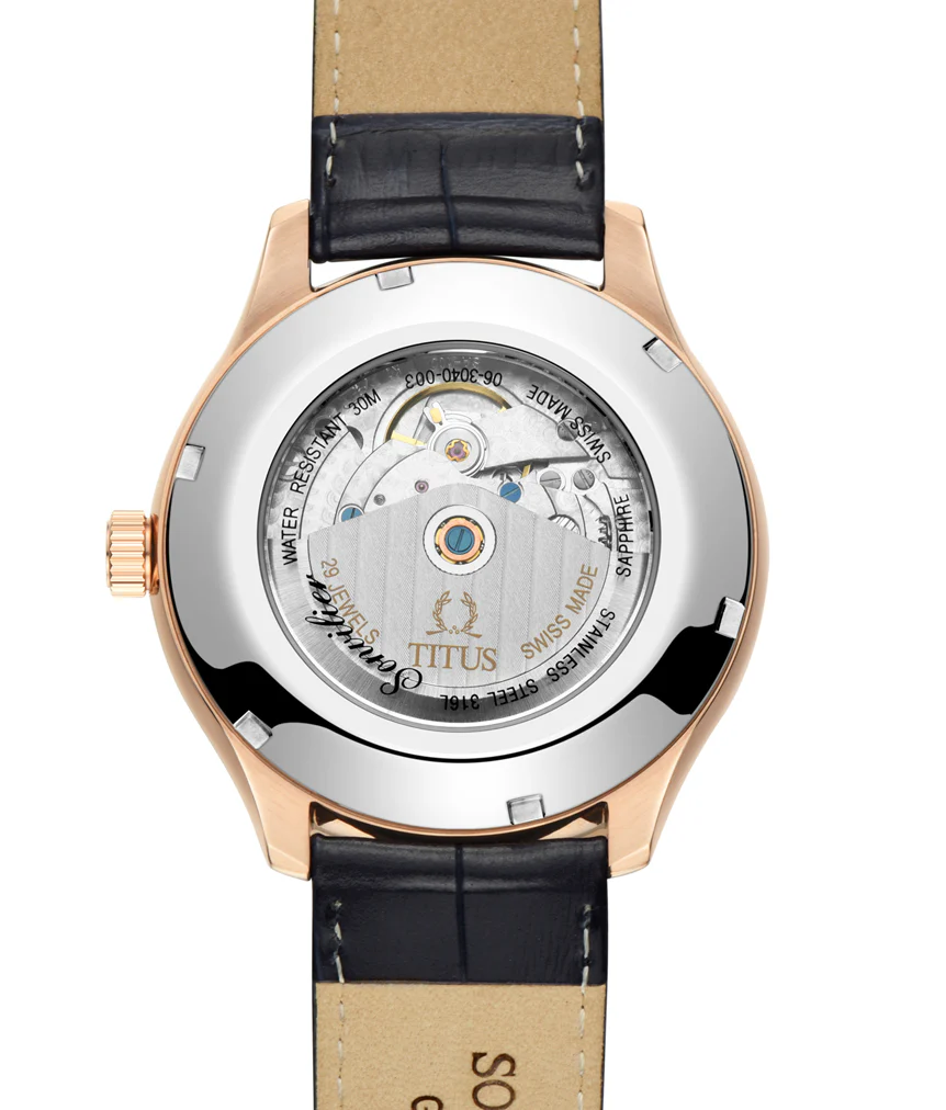 Sonvilier 3 Hands Date Mechanical Leather Watch(W06-03040-003) - Image 3