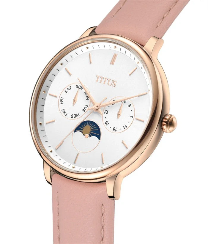 Fashionista Multi-Function with Day Night Indicator Quartz Leather Watch (W06-03071-010) - Image 2
