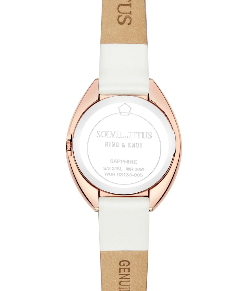 Ring & Knot 2 Hands Quartz Leather Watch (W06-03133-005) - Image 3