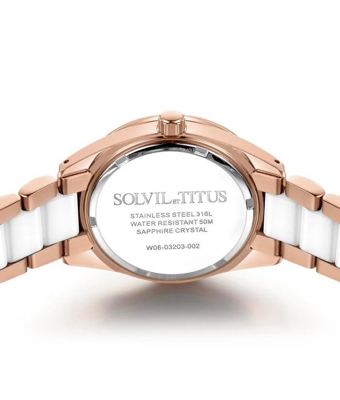 Perse Multi-Function Quartz Stainless Steel with Ceramic Watch (W06-03203-002) - Image 3