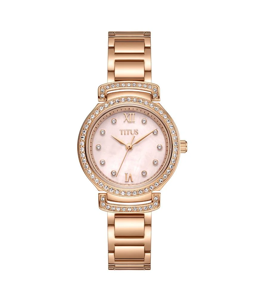 Fair Lady 3 Hands Quartz Stainless Steel Rose Quartz Watch (W06-03215-003)
