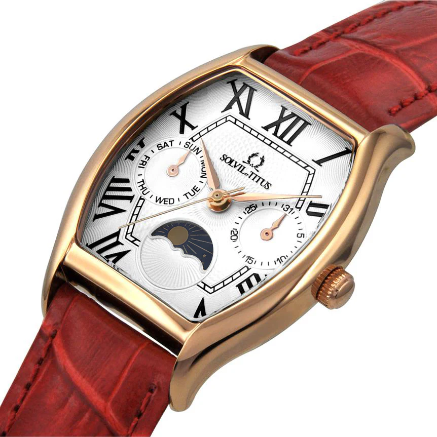 Barista Multi-Function with Day Night Indicator Quartz Leather Watch W06-03220-005 - Image 2