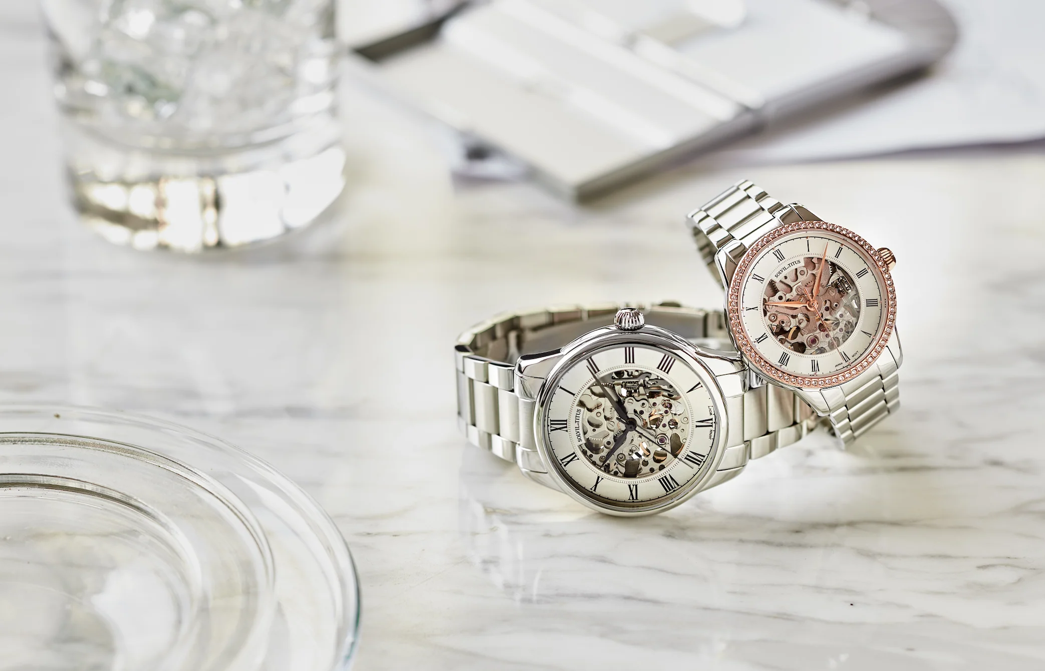 Classic 3 Hands Mechanical Skeleton Leather Watch (W06-03233-001) - Image 5