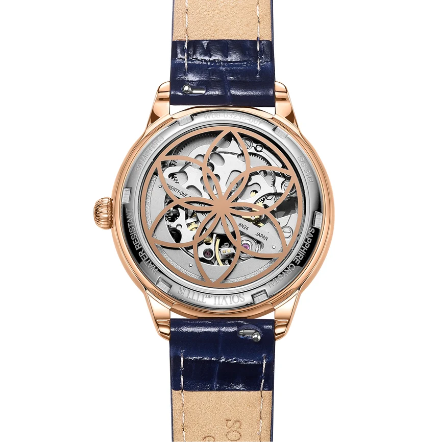 Enlight 3 Hands Mechanical Leather Watch W06-03235-007 - Image 3
