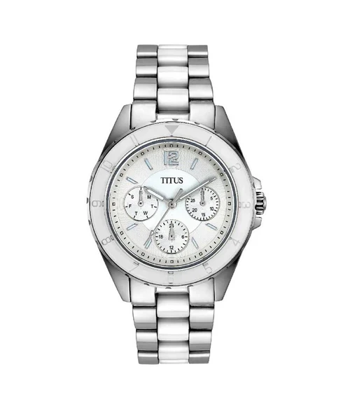 Perse Multi-Function Quartz Stainless Steel with Ceramic Watch (W06-03248-001)