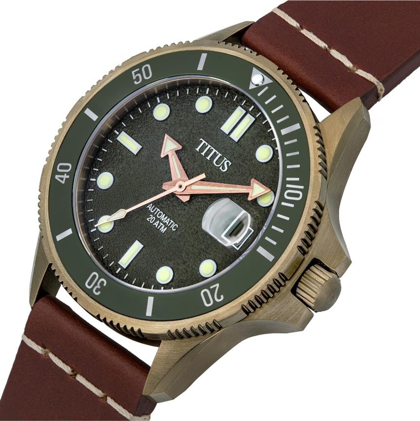 Valor 3 Hands Date Mechanical Leather Watch (W06-03250-013) - Image 2
