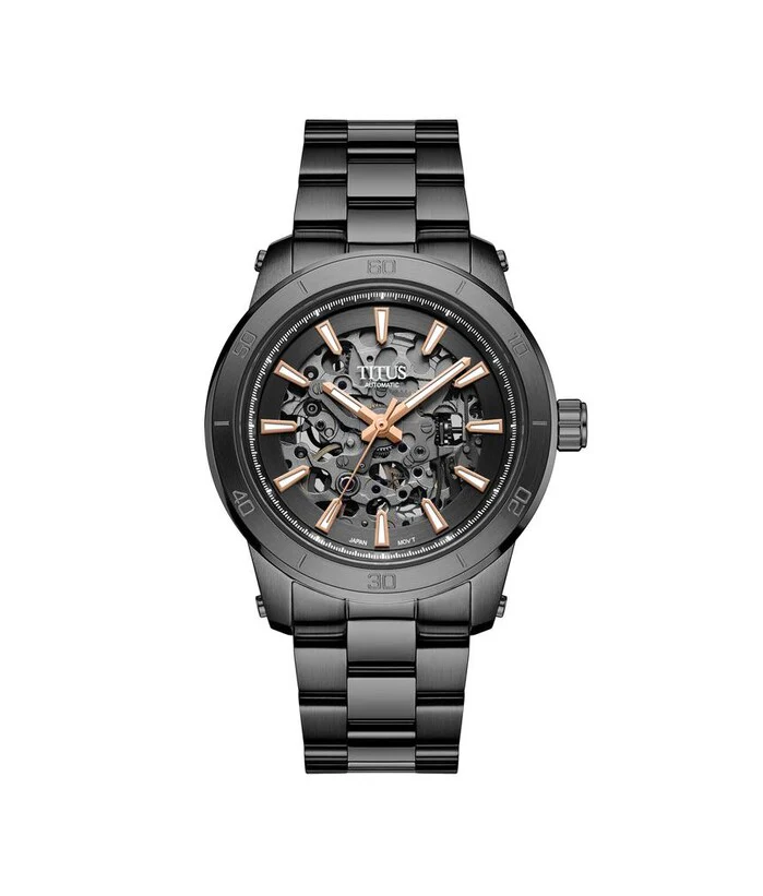 Aspira 3 Hands Mechanical Skeleton Stainless Steel Watch (W06-03281-007)