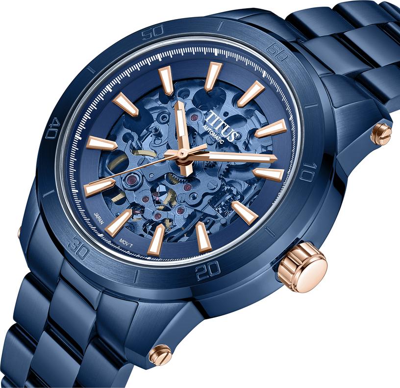 Aspira 3 Hands Mechanical Skeleton Stainless Steel Watch (W06-03281-008) - Image 2