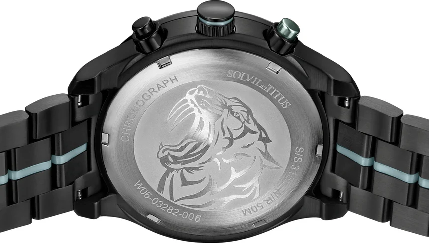 Saber Chronograph Quartz Stainless Steel Watch (W06-03282-006) - Image 3