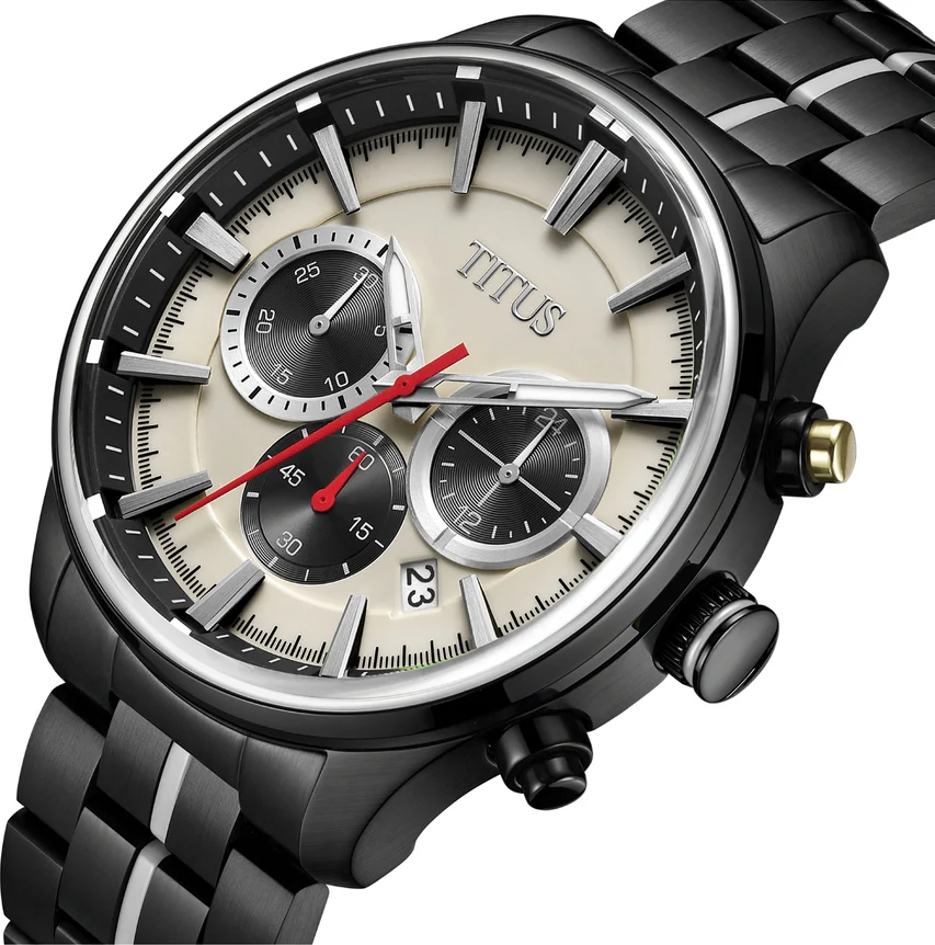 Saber Chronograph Quartz Stainless Steel Watch (W06-03282-007) - Image 2