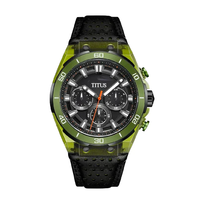 Modernist Chronograph Quartz Leather Watch (W06-03285-013)