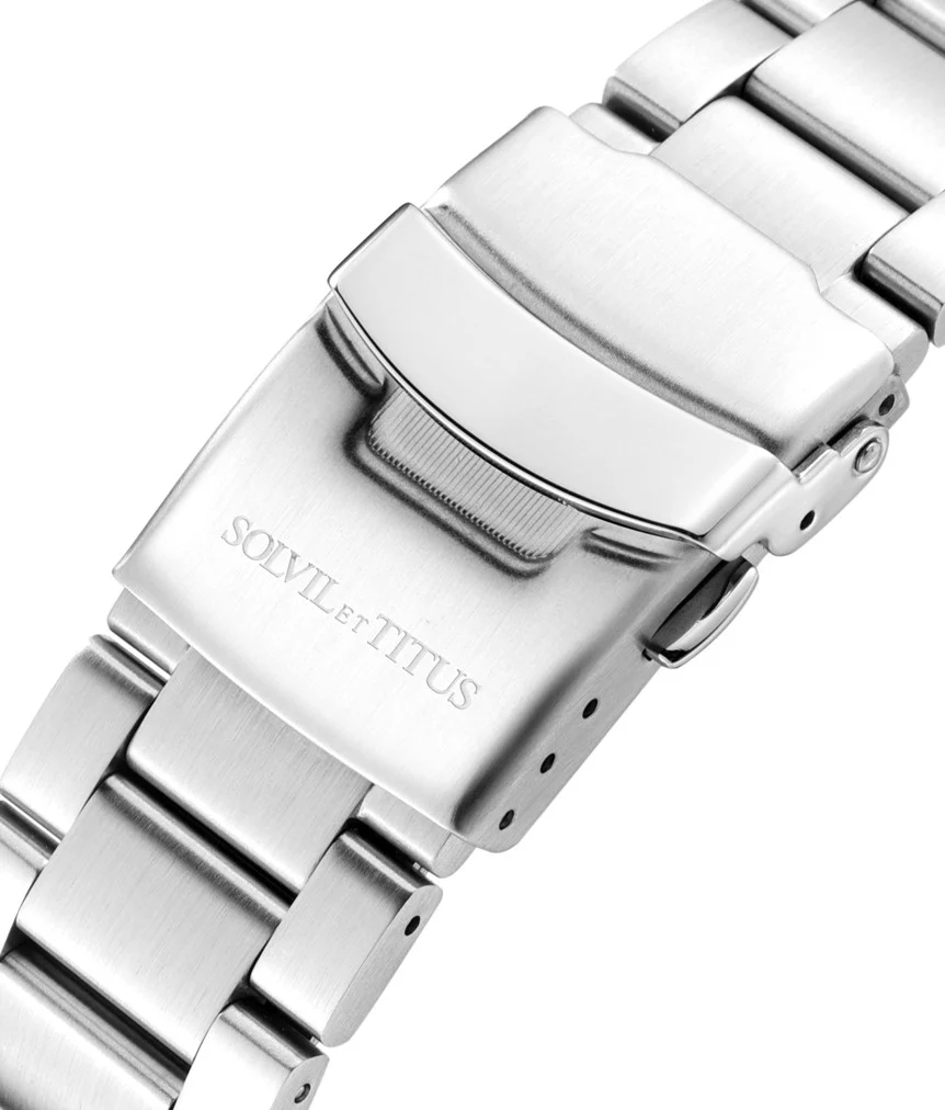 Saber Chronograph Quartz Stainless Steel Watch (W06-03286-005) - Image 3