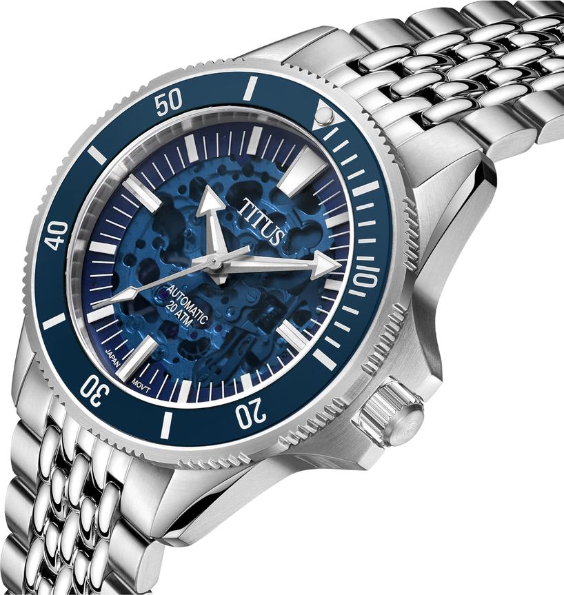 Valor 3 Hands Mechanical Skeleton Stainless Steel Watch (W06-03296-002) - Image 2