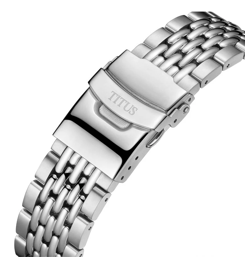 Valor 3 Hands Mechanical Skeleton Stainless Steel Watch (W06-03296-004) - Image 4