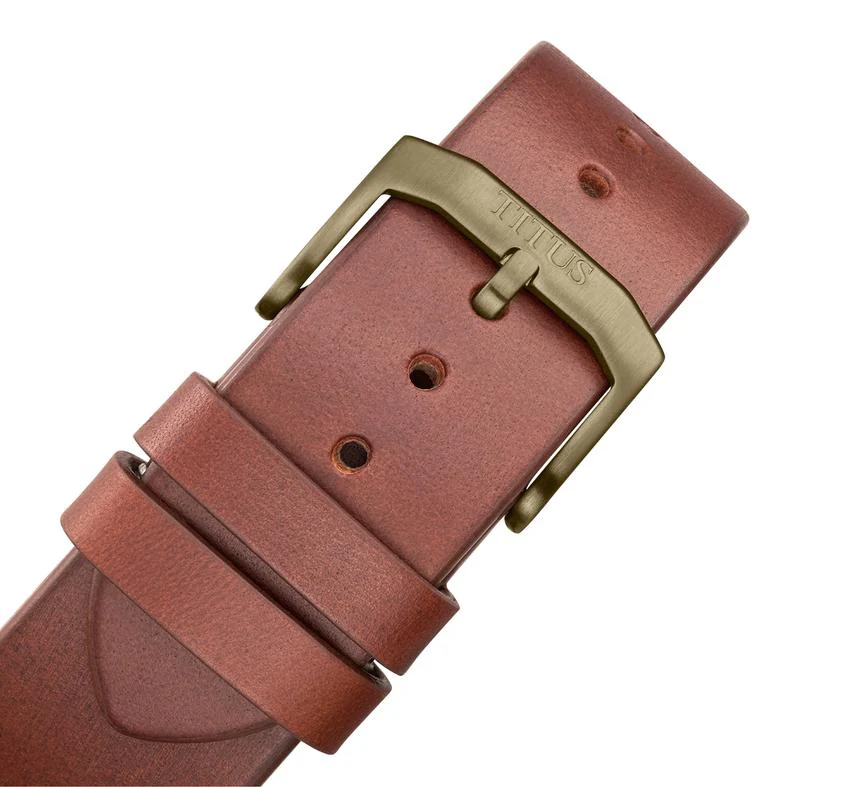 Valor 3 Hands Mechanical Skeleton Leather Watch (W06-03296-005) - Image 4