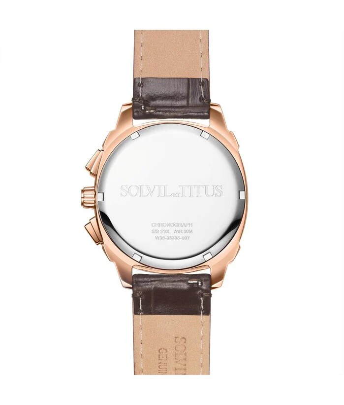 Modernist Chronograph Quartz Leather Watch (W06-03308-007) - Image 3