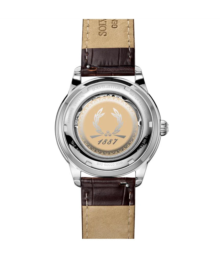 Classic 3 Hands Mechanical Skeleton Leather Watch (W06-03309-005) - Image 2