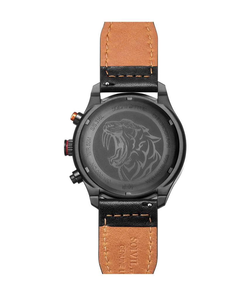 Saber "Lion Dance" Chronograph Quartz Leather Watch W06-03318-003 - Image 3