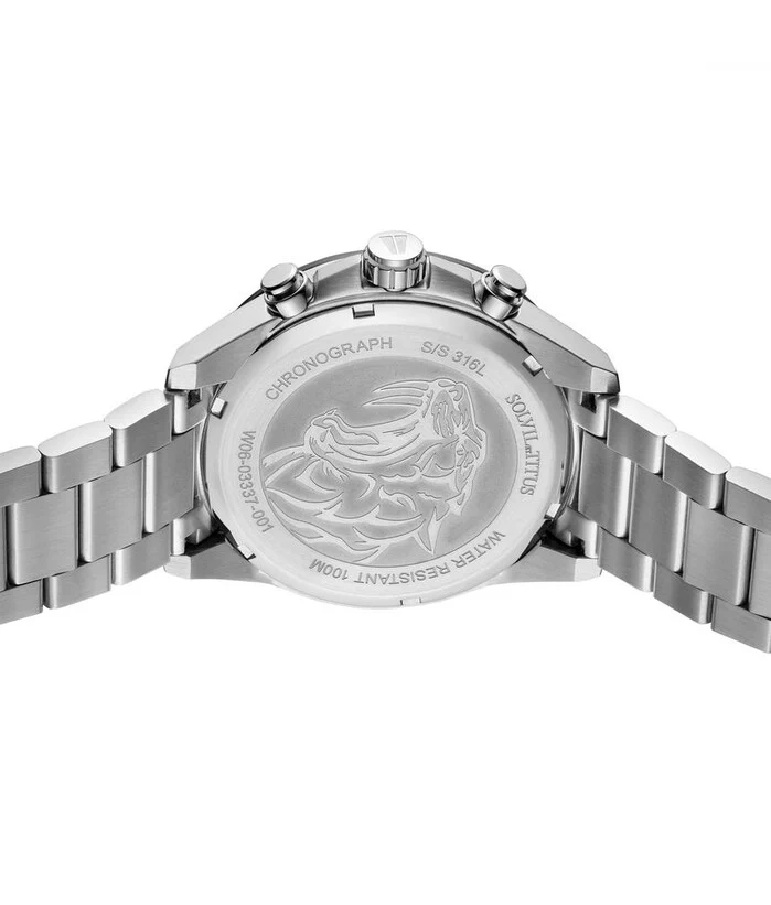 Saber Chronograph Quartz Stainless Steel Watch (W06-03337-001) - Image 3