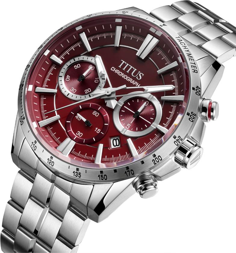 Saber Chronograph Quartz Stainless Steel Watch (W06-03337-014) - Image 2