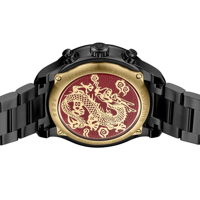 Saber "Year of Dragon" Chronograph Quartz Stainless Steel Watch Box Set (W06-03339-001) - Image 4