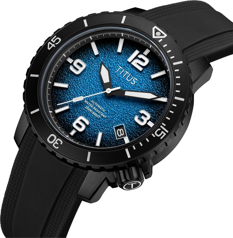 The Cape 3 Hands Date Mechanical Silicone Watch  W06-03341-008 - Image 2