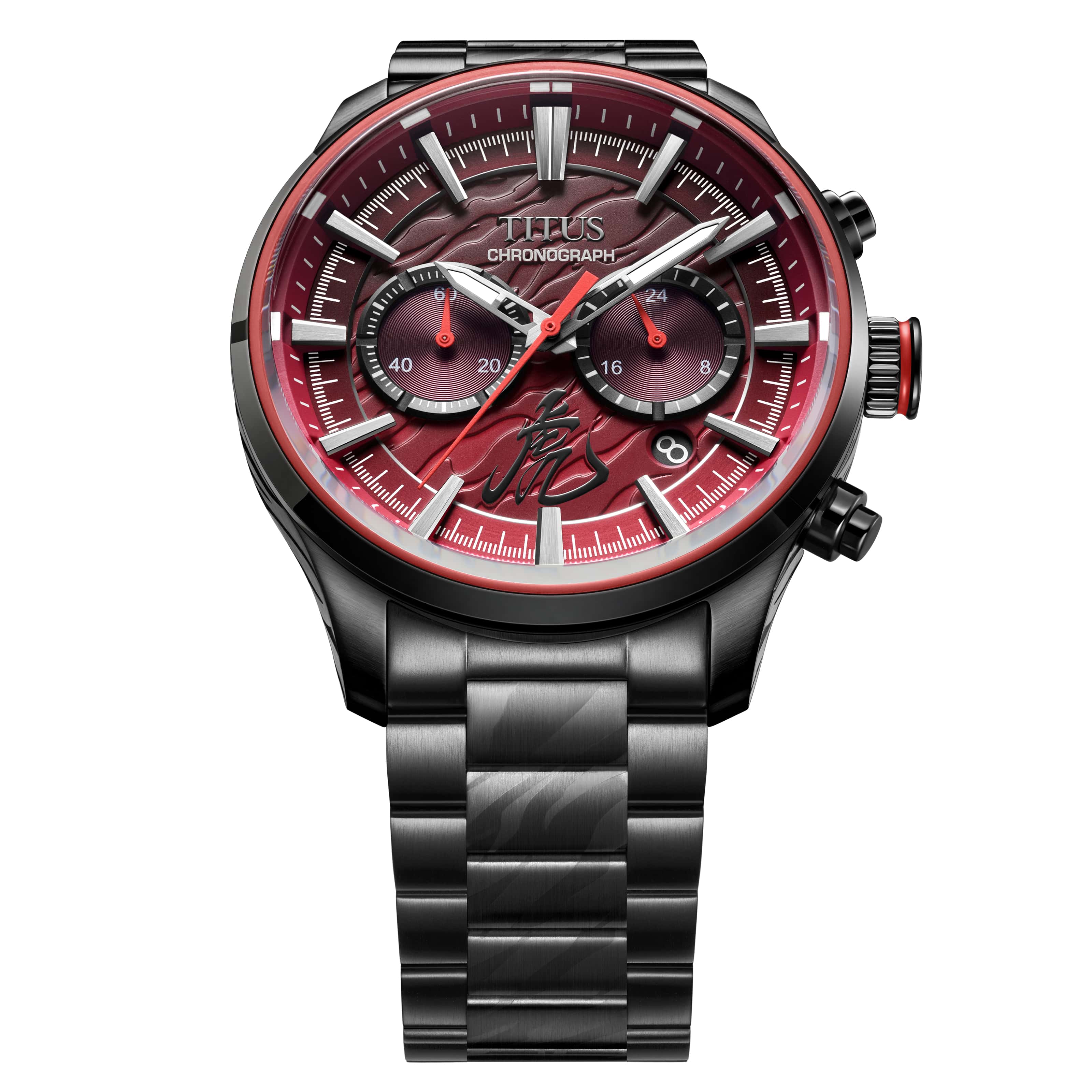 Saber Chronograph Quartz Stainless Steel / Leather Watch W06-03359-002 - Image 4